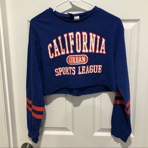 Blue California H&M Cropped Longsleeve Tshirt